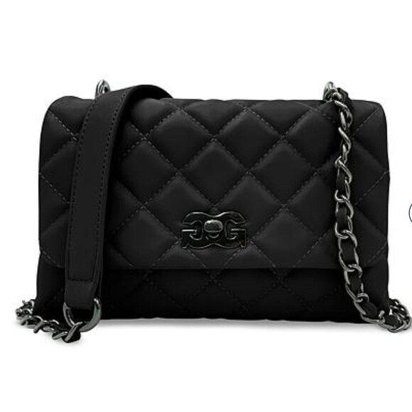 GILDA Paris Black Quilted Messenger/Shoulder Bag/Crossbody NWT $129 - Picture 1 of 6